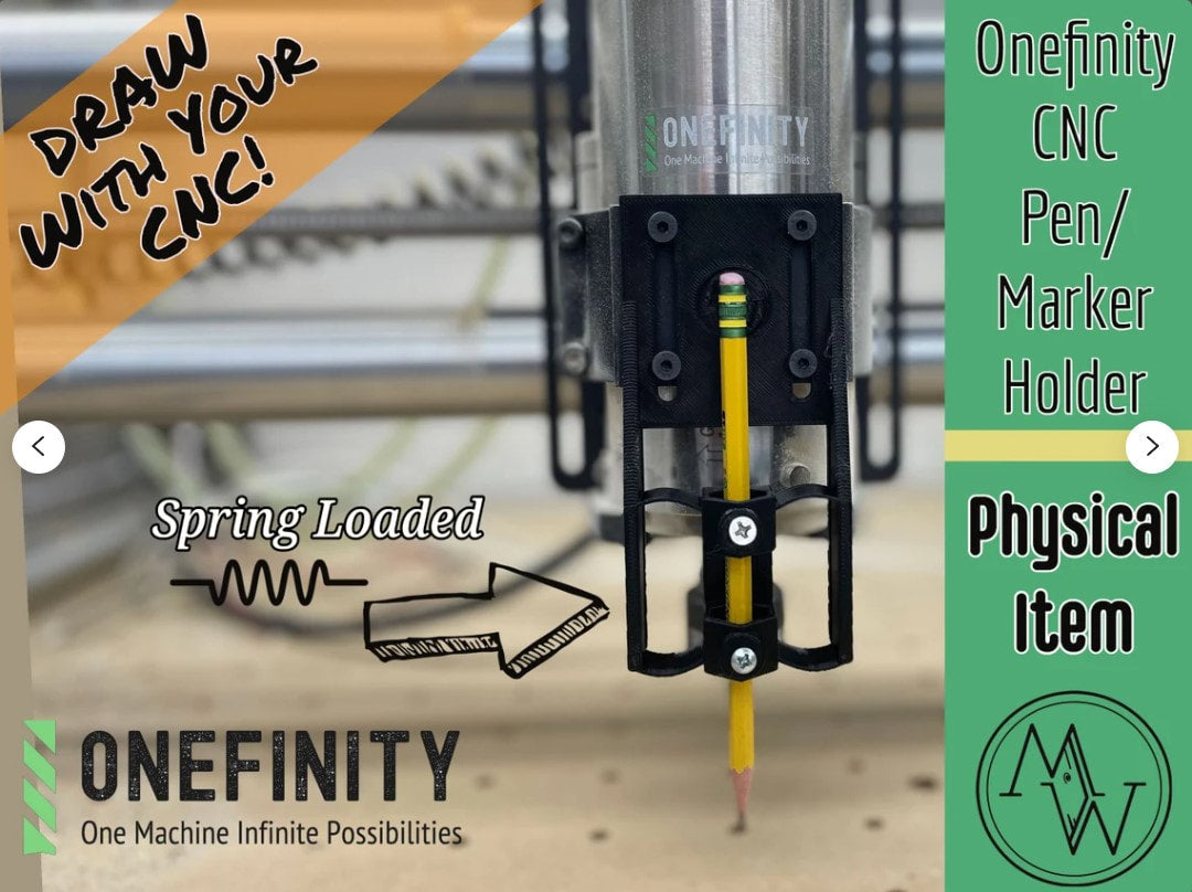 Onefinity CNC pen, pencil, and marker holder