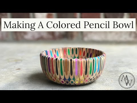 Myers Woodshop colored pencil bowl