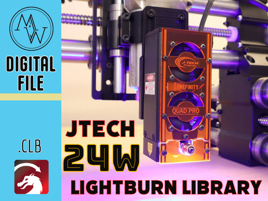 JTech Photonics 24W LightBurn material library