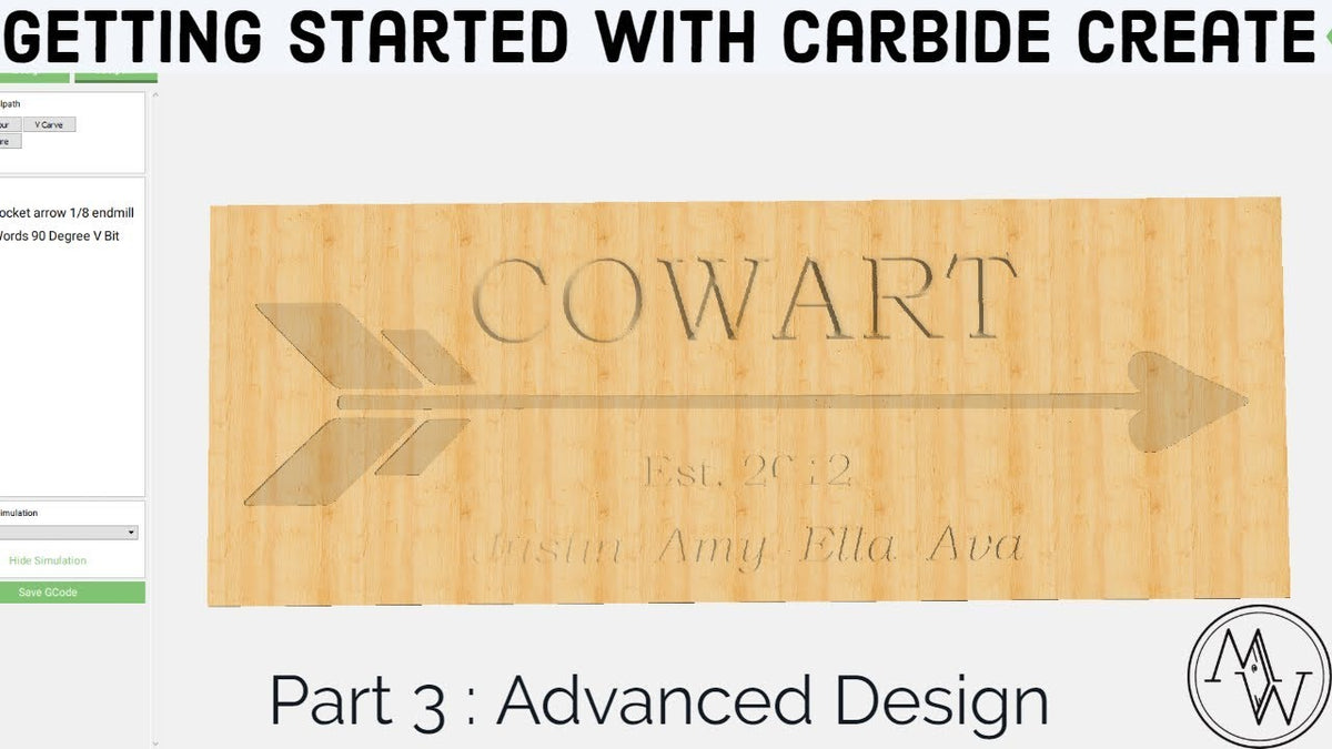 Carbide Create Shapeoko Basics Part 3 advanced design video