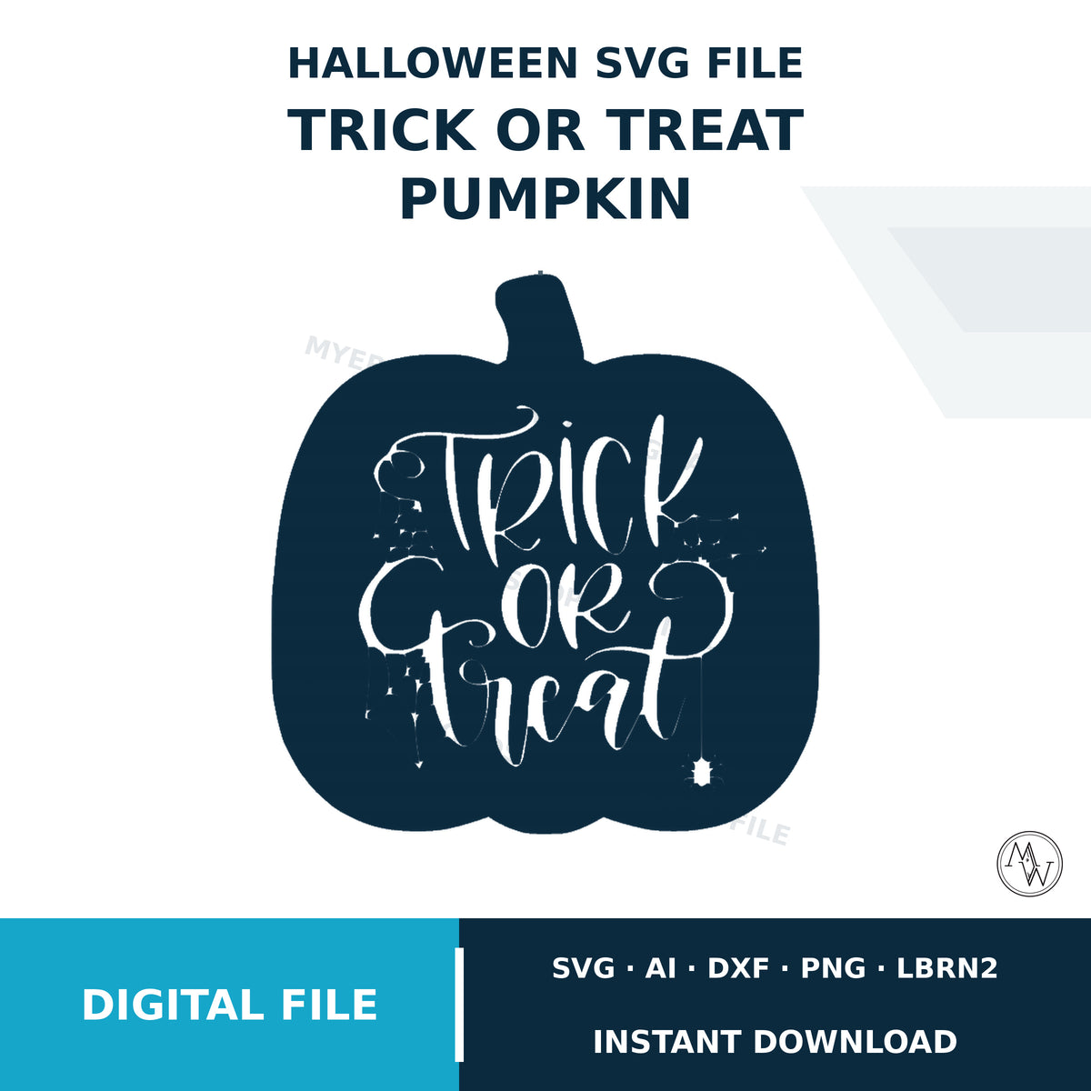 Halloween Trick or Treat Pumpkin SVG File