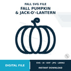 Pumpkin Outline & Jack O’Lantern SVG File