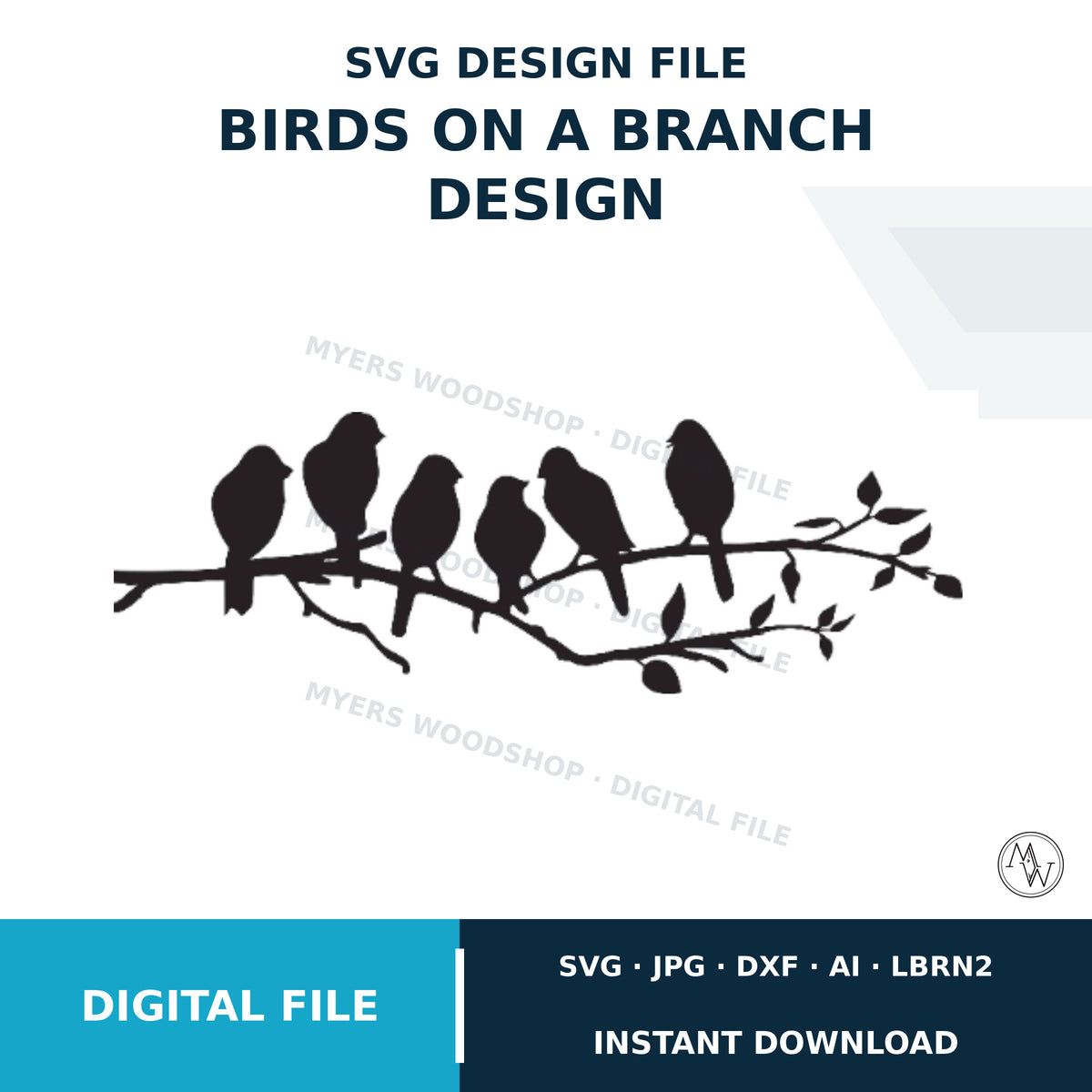 Birds on a Branch SVG Cut File