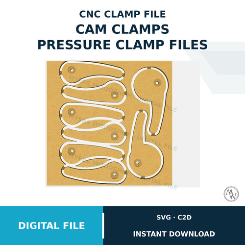 CNC Cam Clamp SVG & C2D File