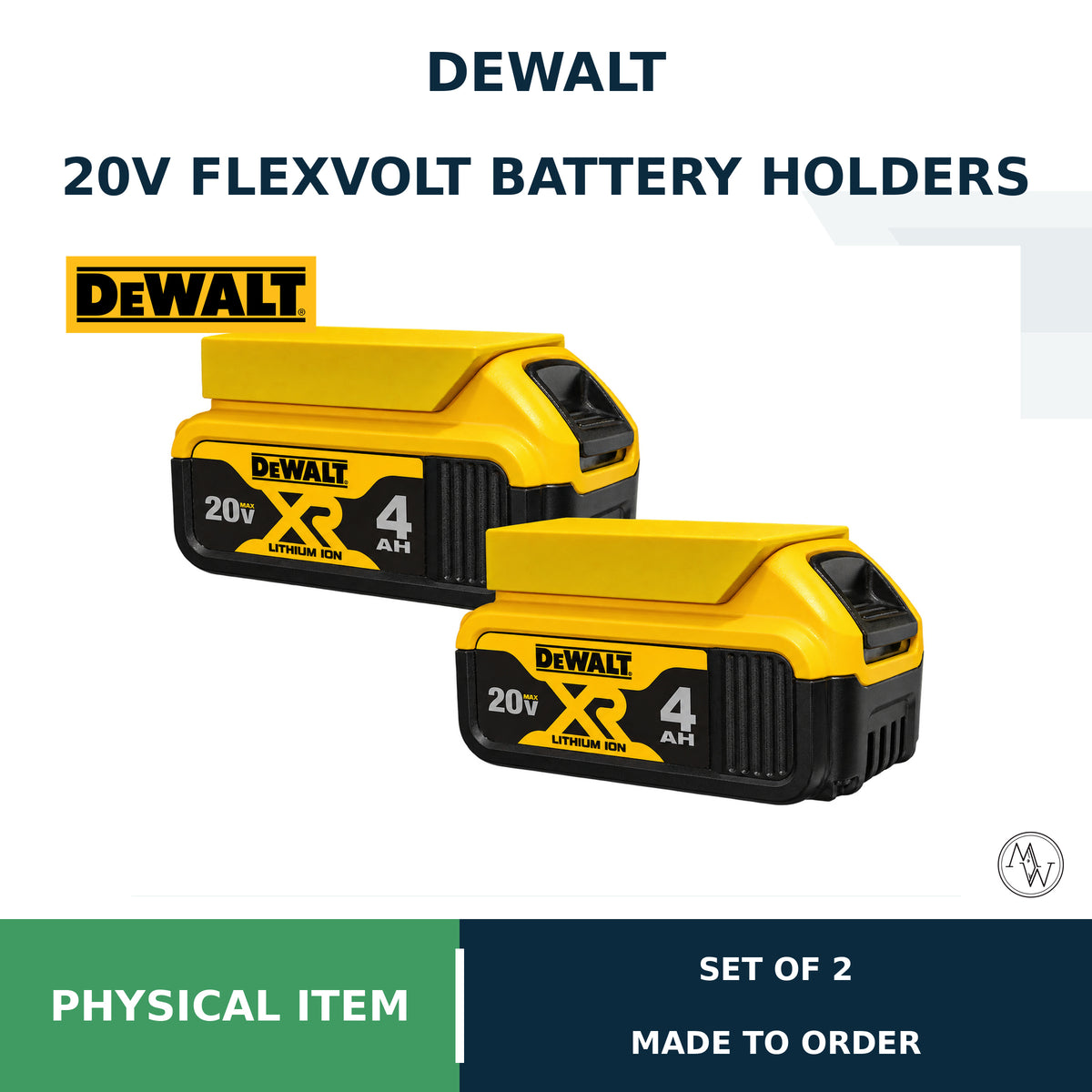 DeWalt 20V & FlexVolt Battery Holder, Terminal Protector (Set of 2)
