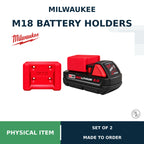 Milwaukee M18 Battery Holder, Storage Mount (Set of 2)