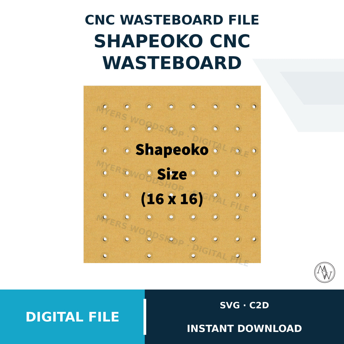 Shapeoko Small CNC Wasteboard File