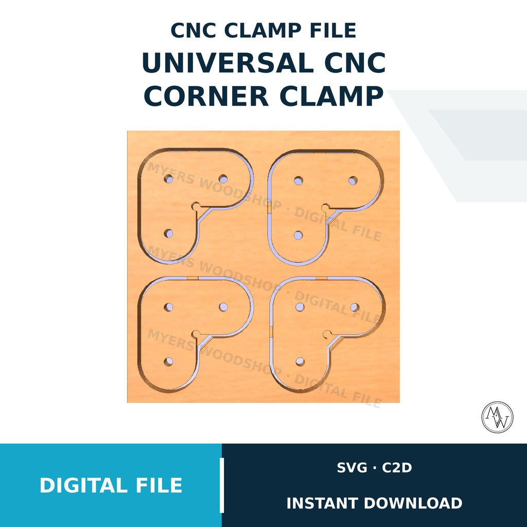 CNC Corner Clamp SVG & C2D File
