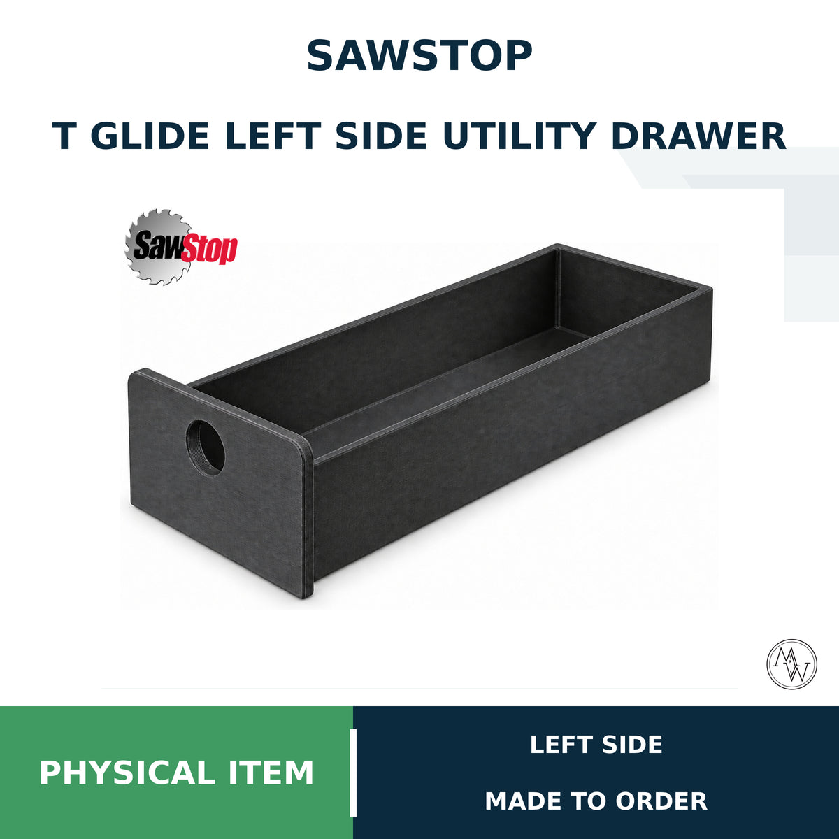 SawStop Table Saw Utility Drawer, T-Glide Fence, Left Side