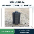 3D Printed Martin Tower Model, Bethlehem Pennsylvania Landmark