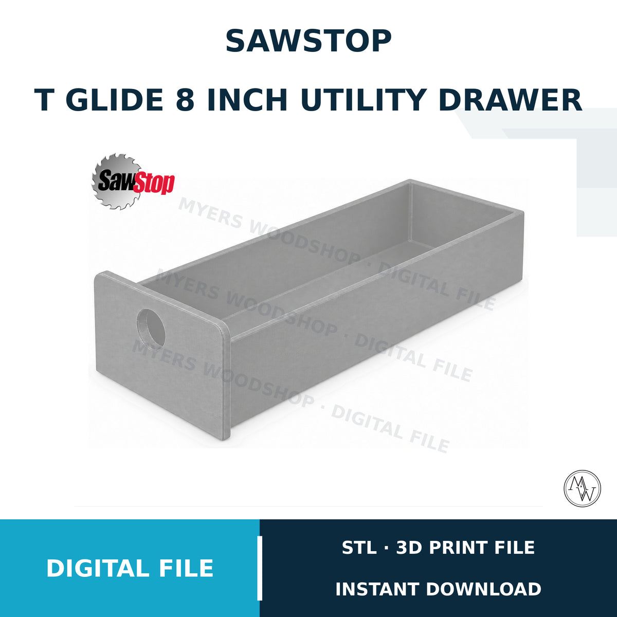 SawStop T-Glide Utility Drawer STL File