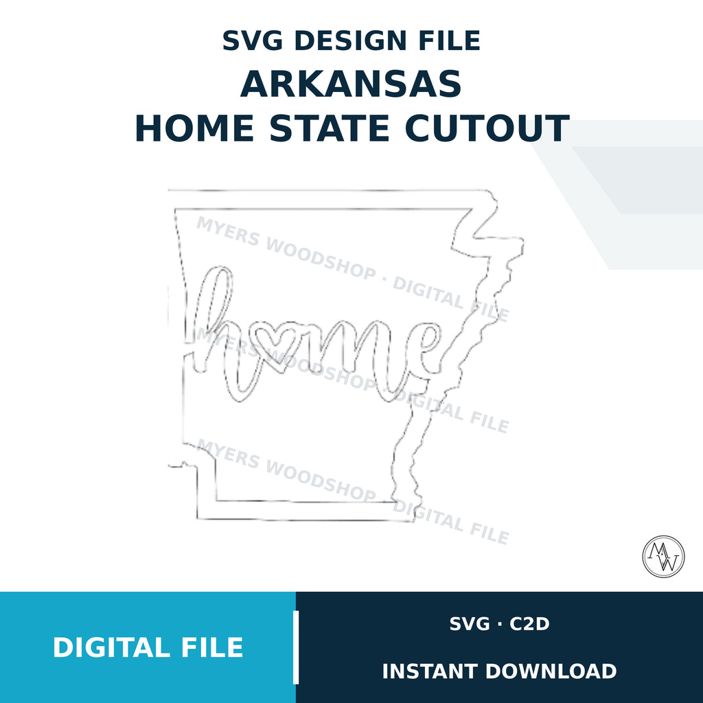 Arkansas Home State SVG & C2D File