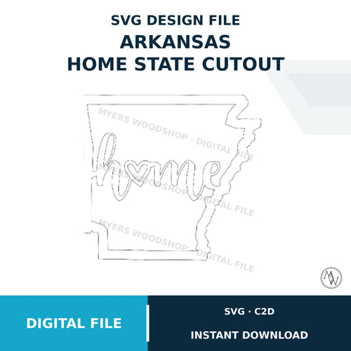 Arkansas Home State SVG & C2D File