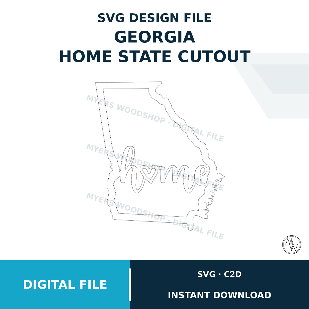 Georgia Home State SVG & C2D File