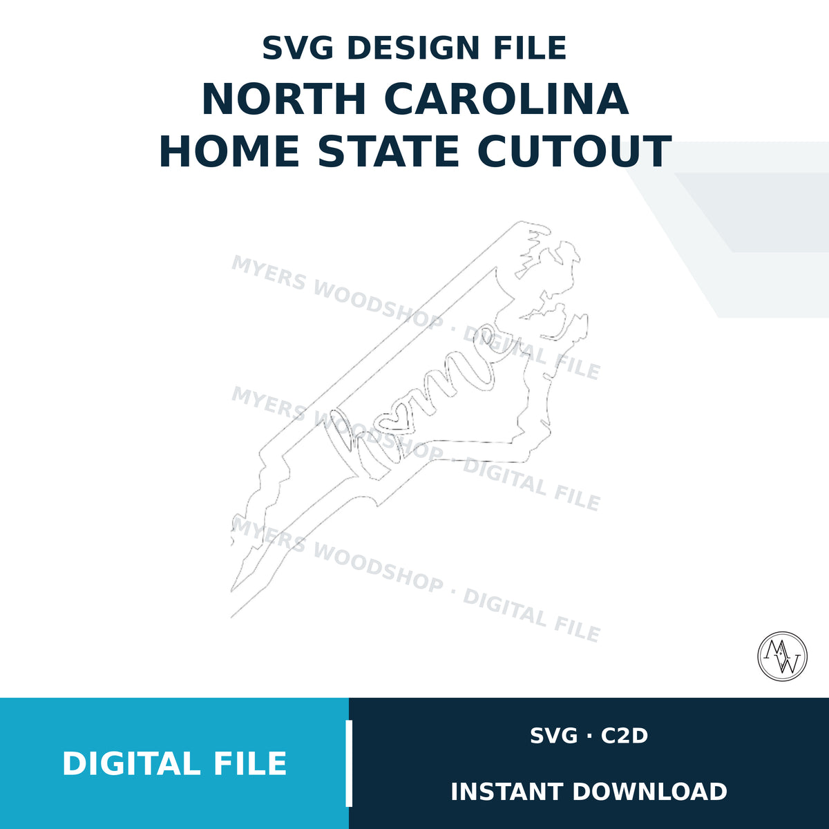 North Carolina Home State SVG & C2D File
