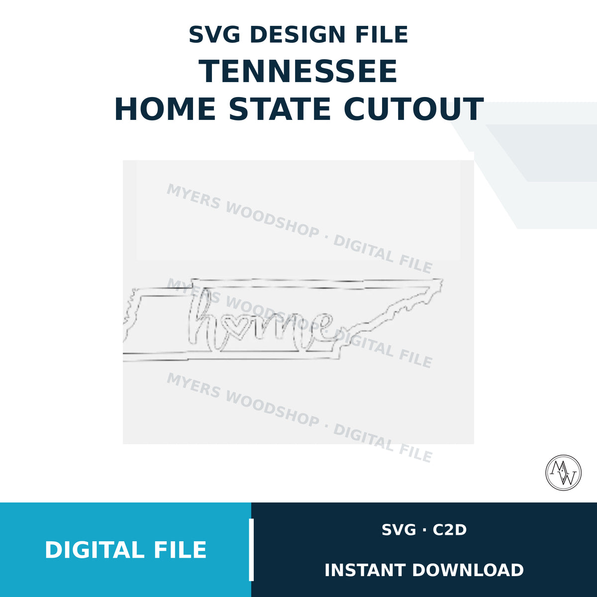 Tennessee Home State SVG & C2D File
