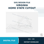 Virginia Home State SVG & C2D File