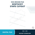 Kentucky “Love My” State SVG & C2D File