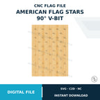 American Flag Star CNC File – 90° V-Bit