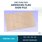 American Flag SVG CNC & Laser Cut File