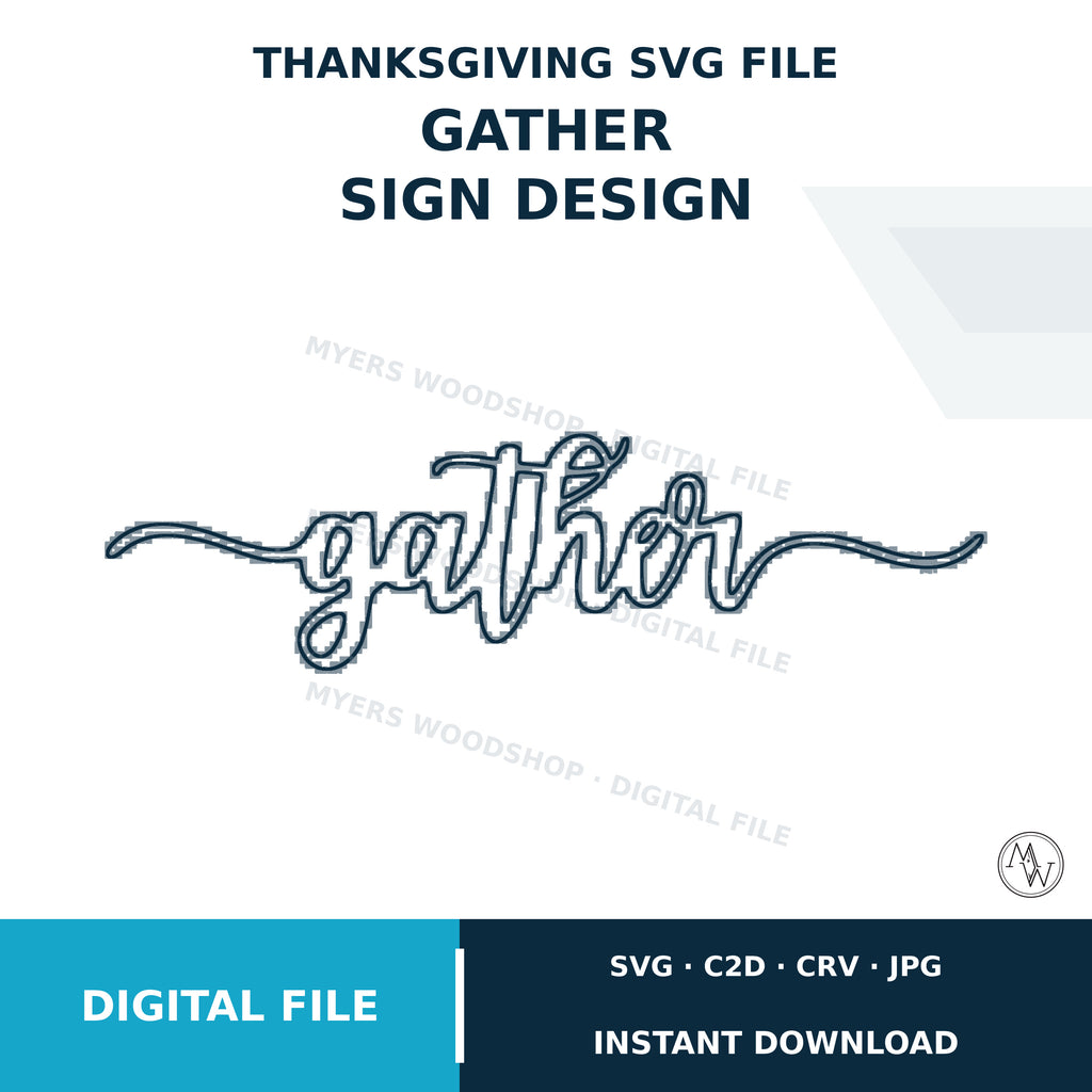 Gather SVG CNC & Laser Cut File