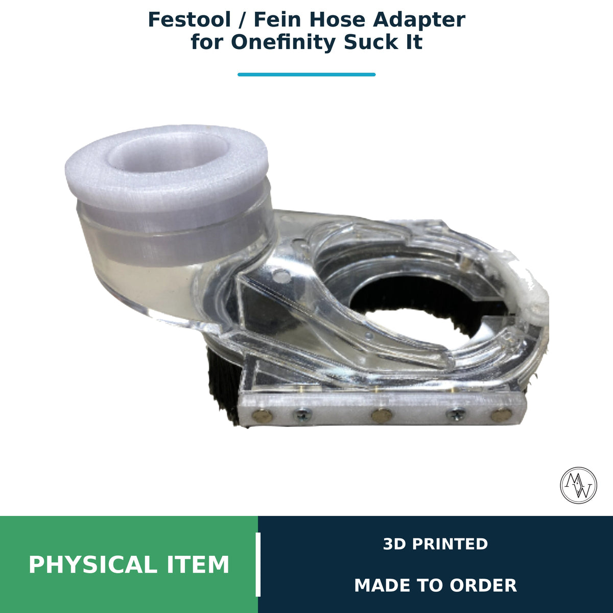 Festool/Fein Vacuum Hose Adapter For the Onefinity Suck It Dust Boot - Physical Item