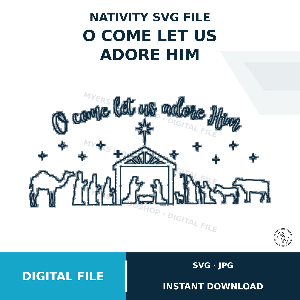 Nativity Ornament SVG Laser Cut File
