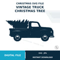 Vintage Truck Christmas Tree SVG File