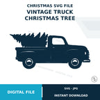 Vintage Truck Christmas Tree SVG File