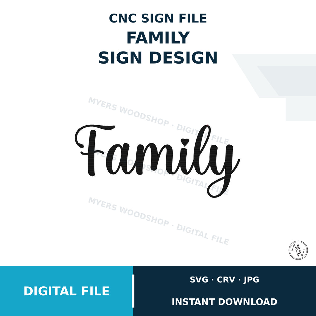 Family SVG CNC & Laser Cut File