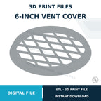 6-Inch Vent Cover STL File