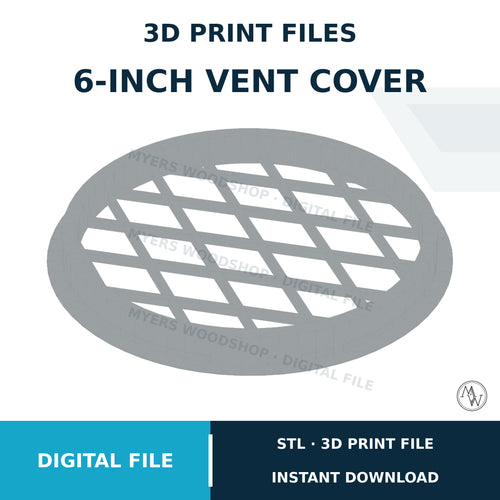 6-Inch Vent Cover STL File