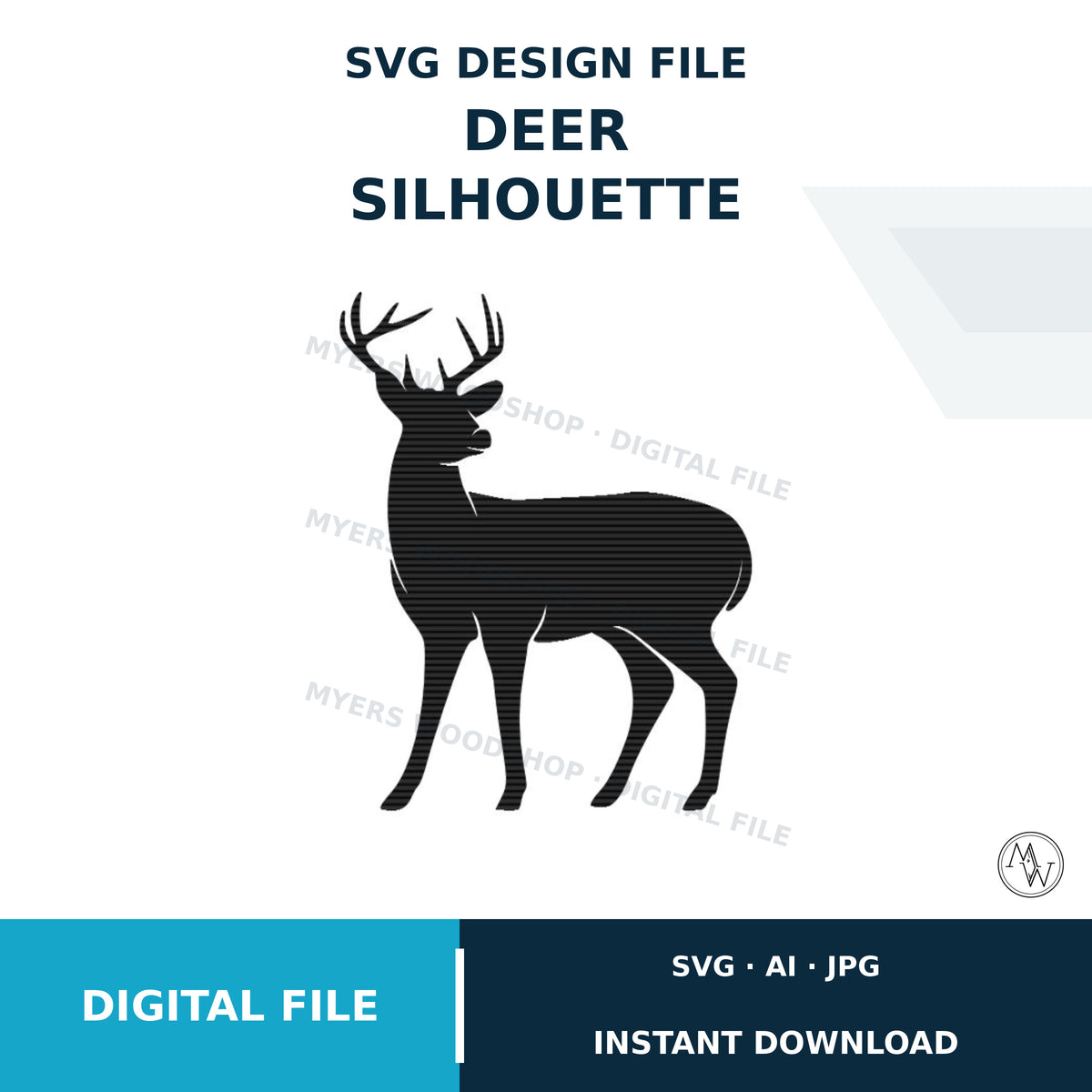 Deer Silhouette SVG Cut File