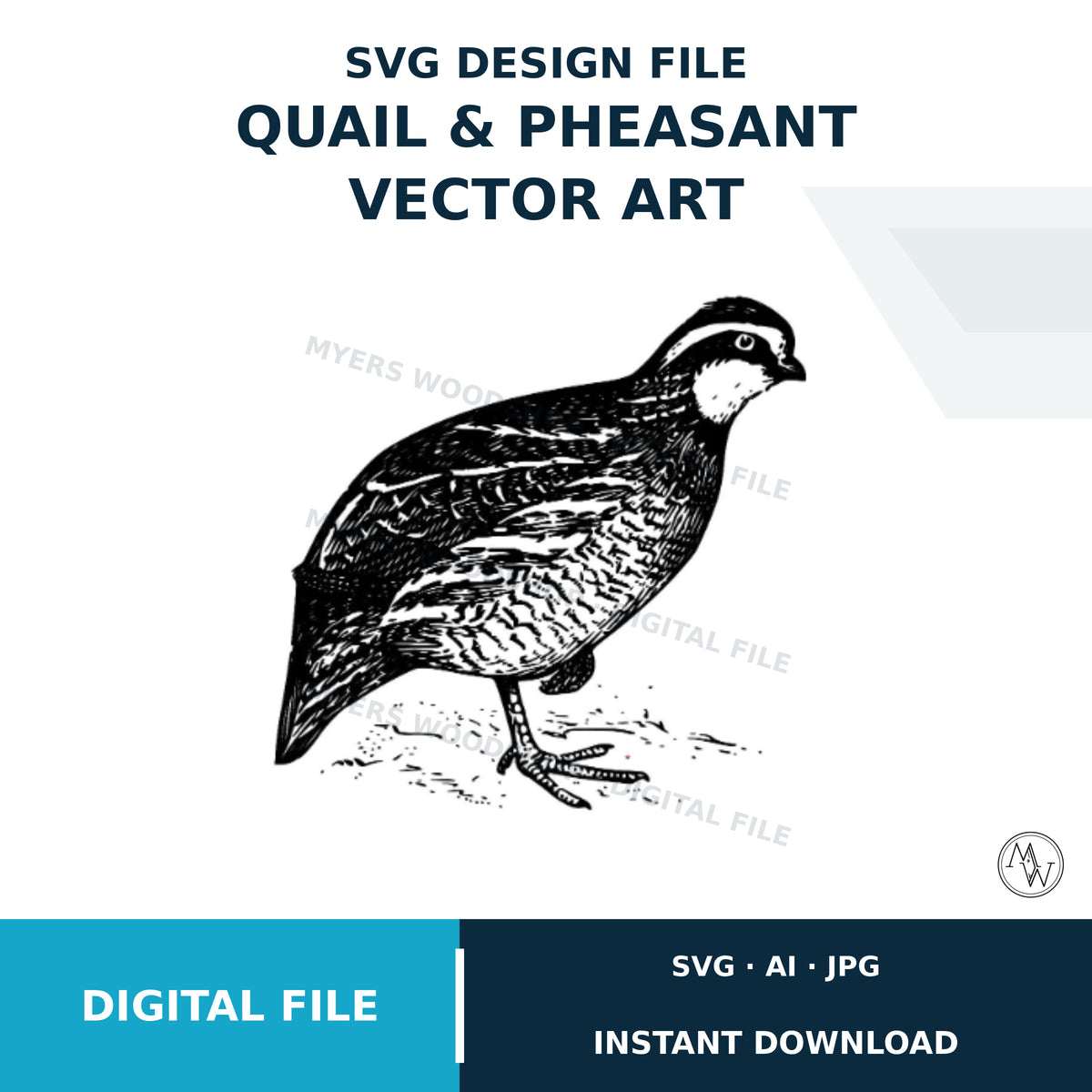 Quail & Pheasant SVG CNC Cut File