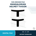 Mandalorian Helmet T-Visor SVG Cut File