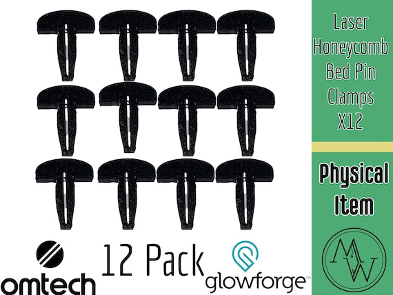Honeycomb bed pin clamps for laser engraver, 12 pack