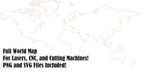 World Map SVG Cut File | CNC, Laser, Silhouette (Digital Download)