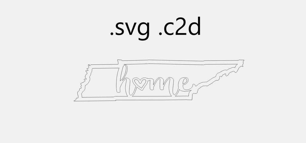 Tennessee Home State Cutout SVG – Laser Cut Files