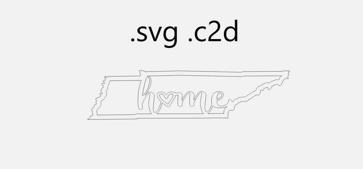 Tennessee Home State Cutout SVG – Laser Cut Files