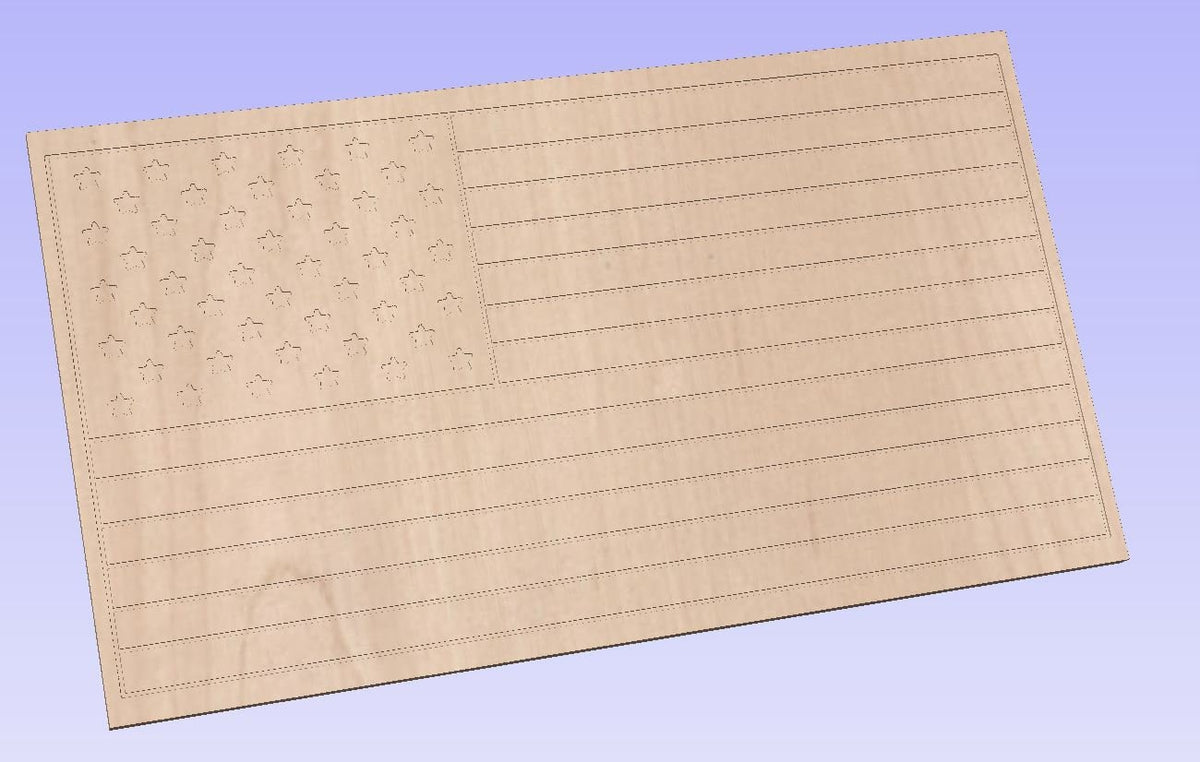 American Flag SVG, CNC Laser Cut File (Digital Download)