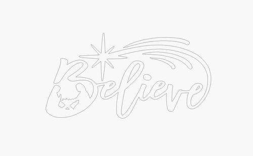Believe Nativity Ornament SVG, Laser Cut Files (Digital File)