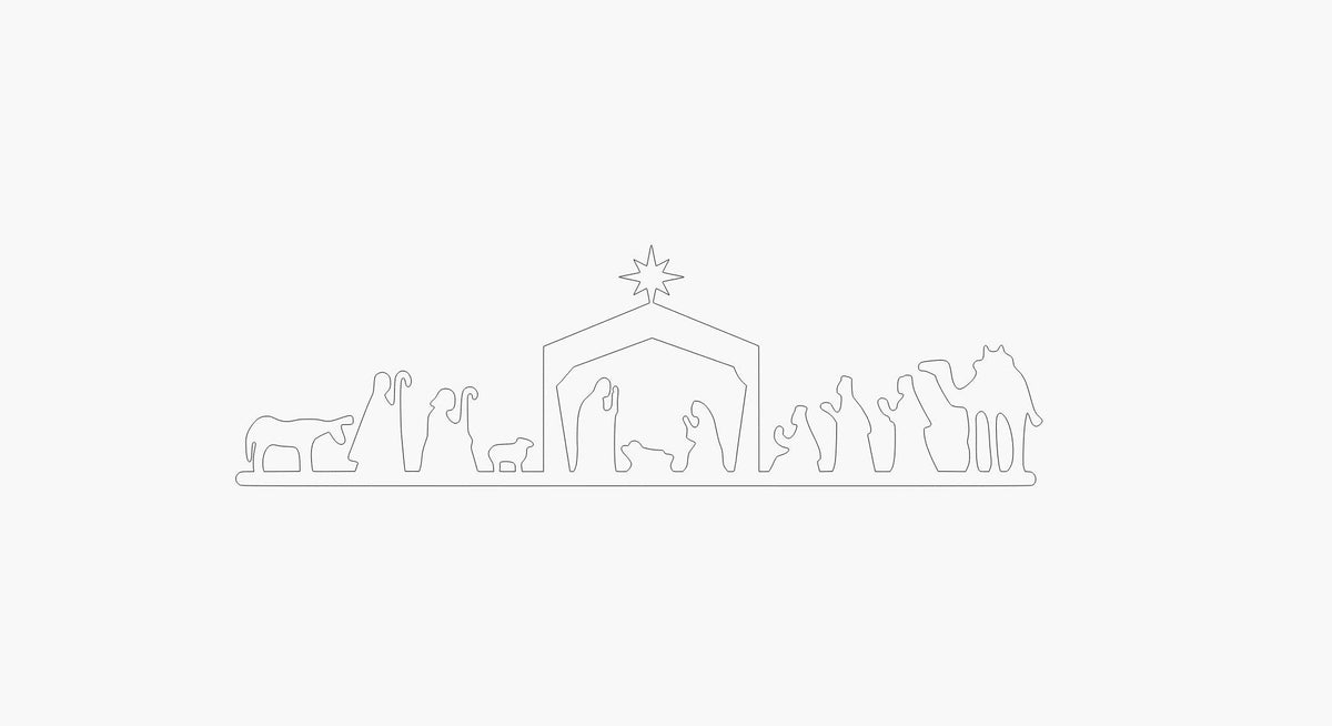 Nativity Continuous Ornament SVG, Laser Cut File (Digital File)