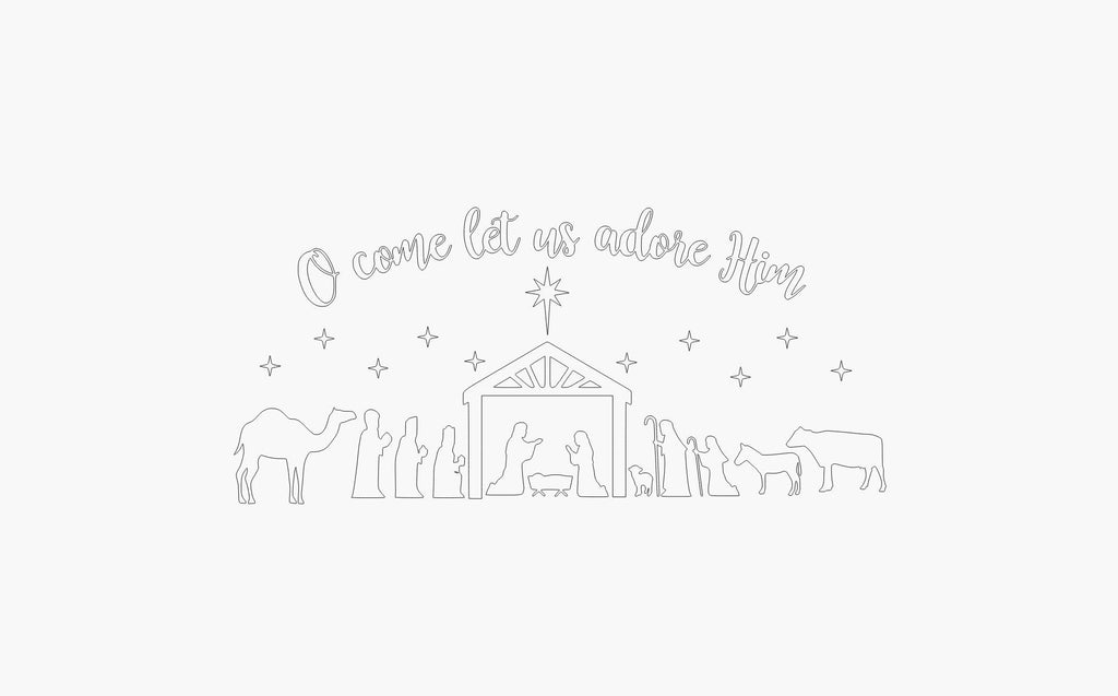 Nativity Ornament SVG JPG, Laser Cut File (Digital Download)