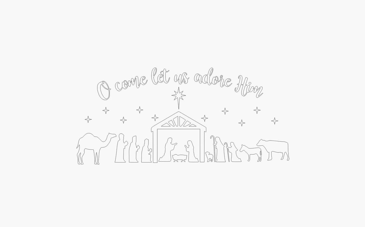 Nativity Ornament SVG JPG, Laser Cut File (Digital Download)