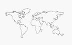 Connected World Map Cut File, SVG AI Jpeg (Digital Download)
