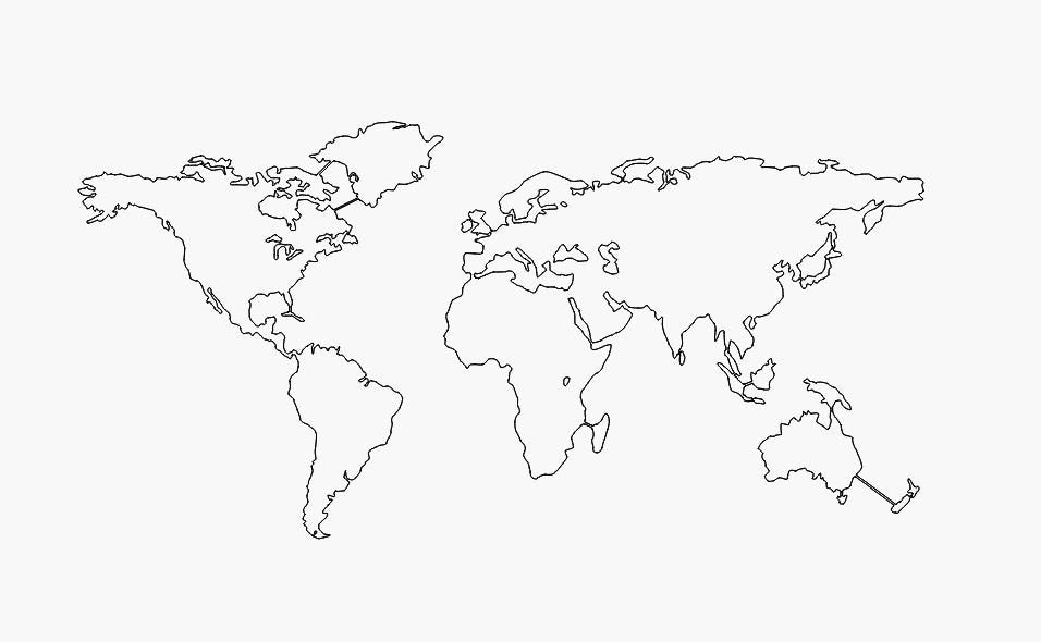 Connected World Map Cut File, SVG AI Jpeg (Digital Download)