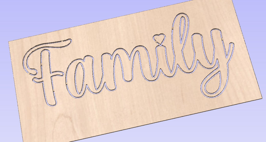 Family SVG File, Laser Cut CNC Design (Digital File)