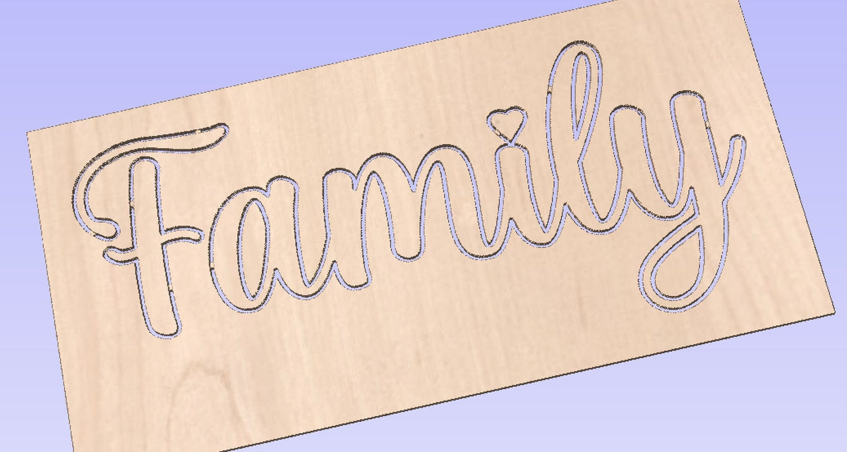 Family SVG File, Laser Cut CNC Design (Digital File)