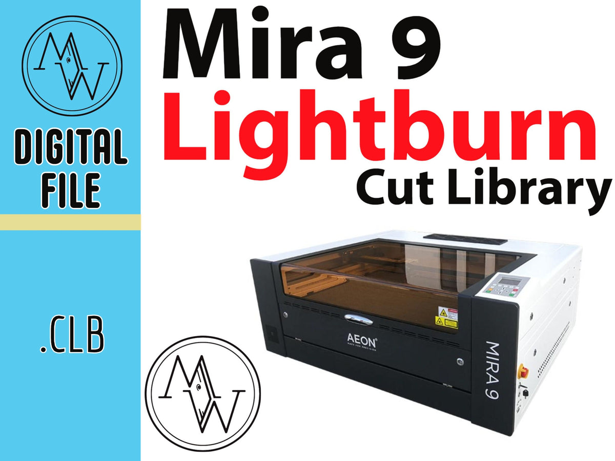 Aeon Laser Mira 9 90W Lightburn Cut Library (Digital Download)