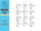 Baby Month Hexagon Icons, Laser Cut Files (SVG & Lightburn)